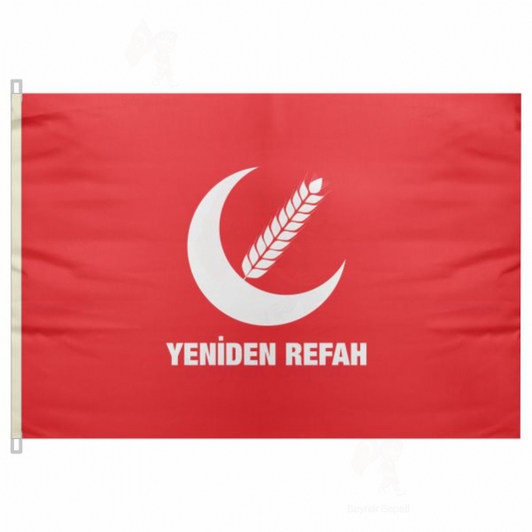 Kırmızı Yeniden Refah Partisi Bayrağı