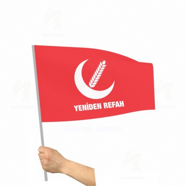 Krmz Yeniden Refah Partisi Sopal Bayraklar Satn Al