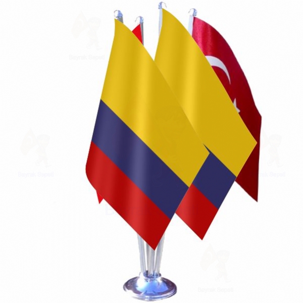 Kolombiya 4 L Masa Bayraklar