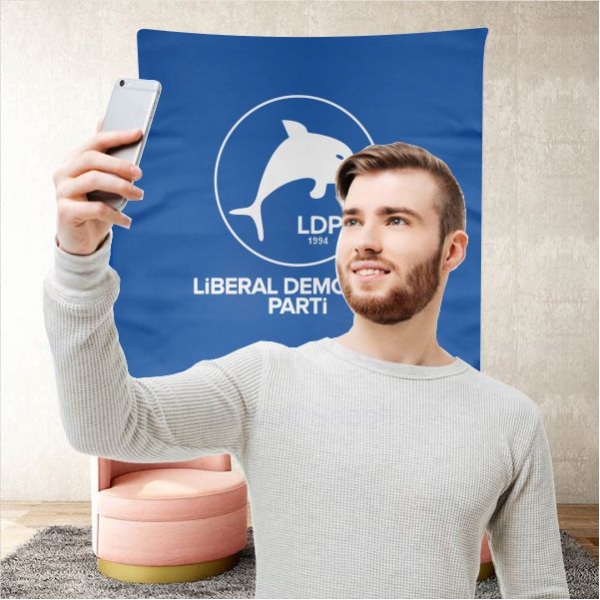 Liberal Demokrat Parti Mavi Arka Plan Duvar Manzara Resimleri Satlar