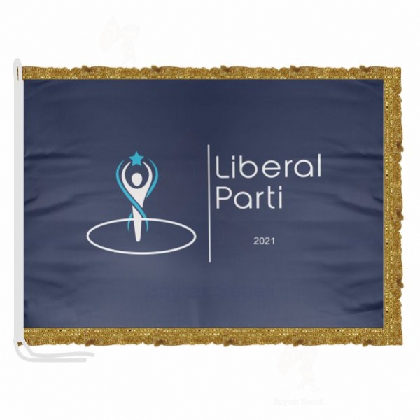 Liberal Parti Saten Kumaş Makam Bayrağı