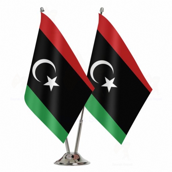 Libya 2 li Masa Bayrağı