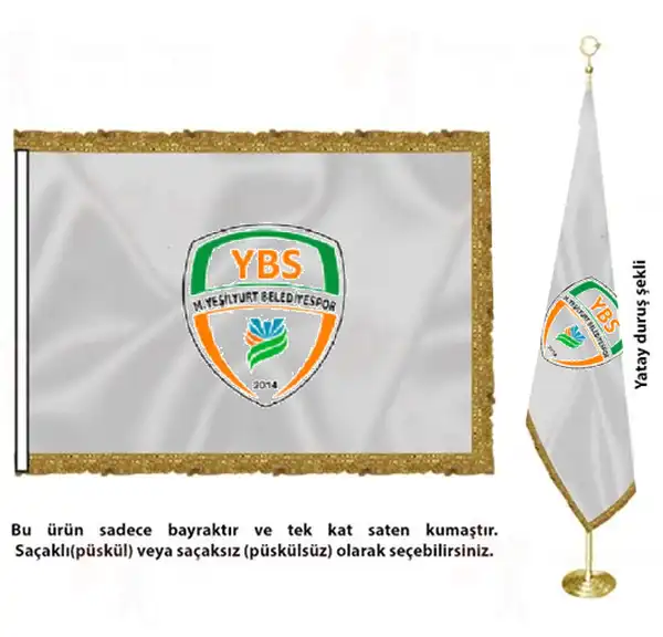 Malatya Yeilyurt Belediyespor Saten Kuma Makam Bayra