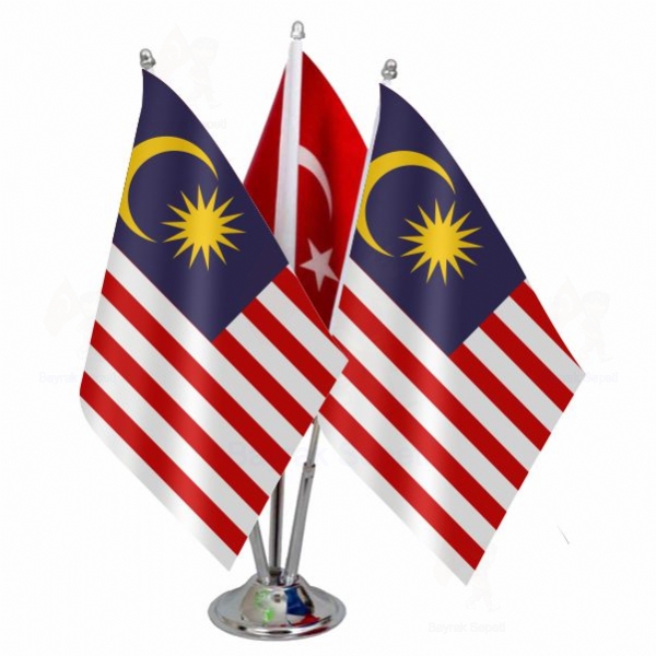 Malezya 3 L Masa Bayraklar