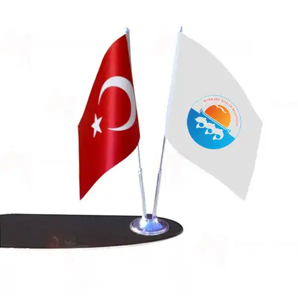 Marmara Belediyesi 2 Li Masa Bayraklar