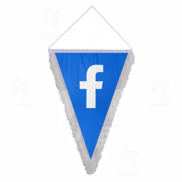 Mavi Facebook Saçaklı Flamalar