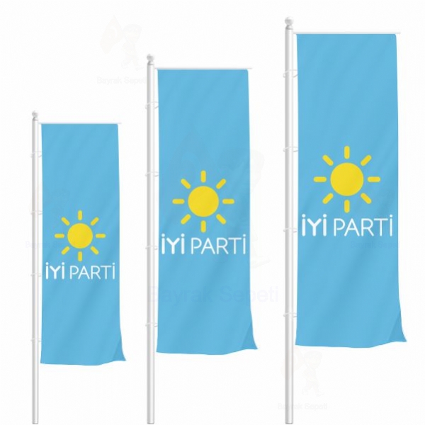 Mavi iyi Parti Dikey Gnder Bayraklar Resmi
