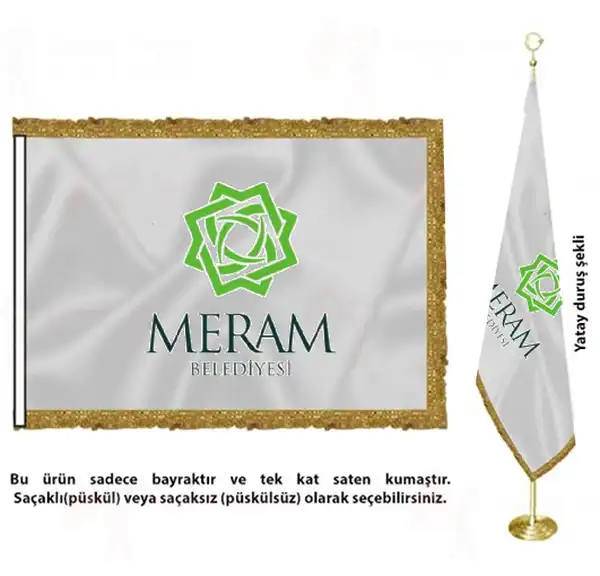 Meram Belediyesi Saten Kumaş Makam Bayrağı