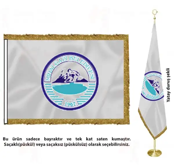 Mihalgazi Belediyesi Saten Kumaş Makam Bayrağı