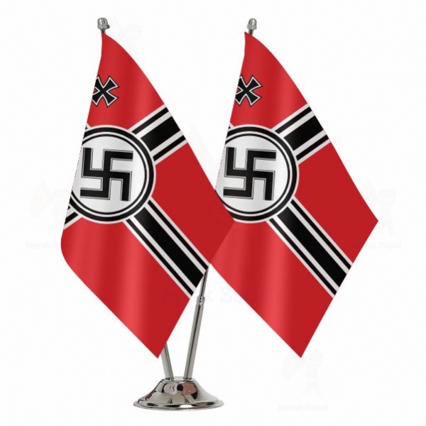 Nazi Almanyası Harp 2 li Masa Bayrağı