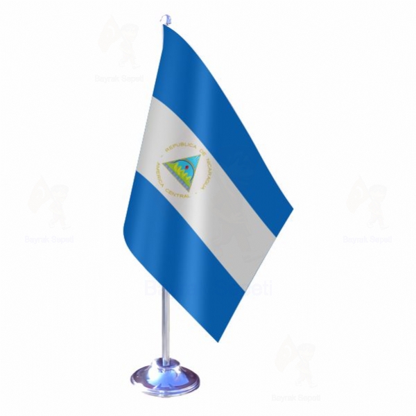 Nikaragua Tekli Masa Bayrakları