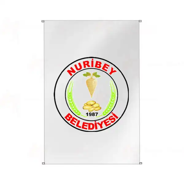 Nuribey Belediyesi Bina Cephesi Bayraklar