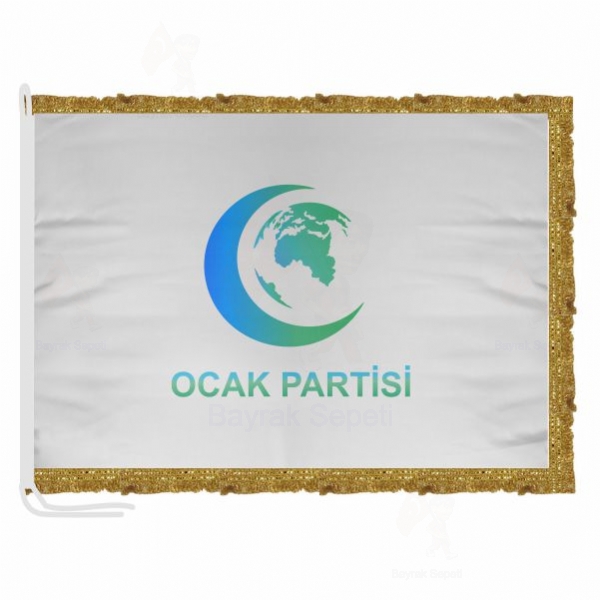 Ocak Partisi Saten Kumaş Makam Bayrağı