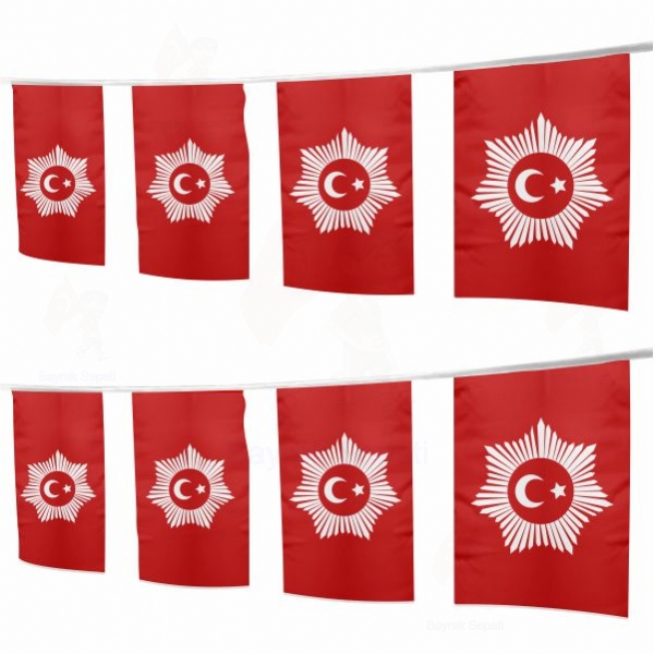 Osmanlı Sultanının Kişisel Donanma İpe Dizili Süsleme Bayrakları