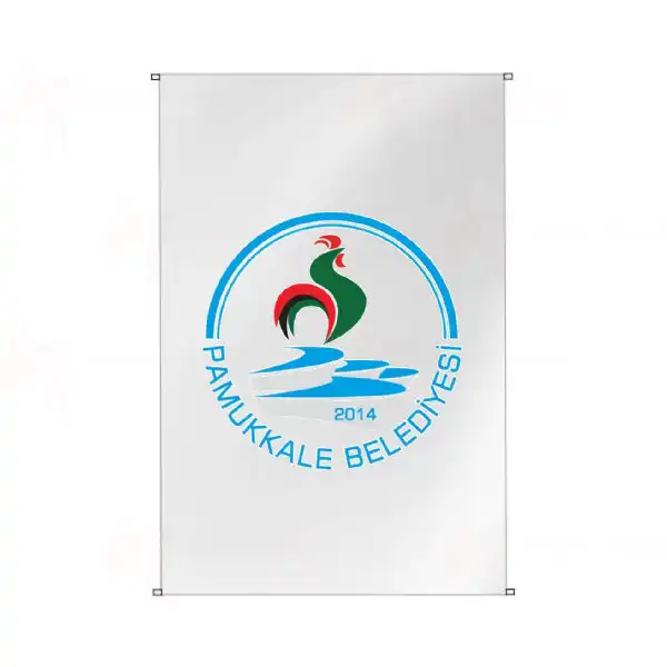 Pamukkale Belediyesi Bina Cephesi Bayraklar