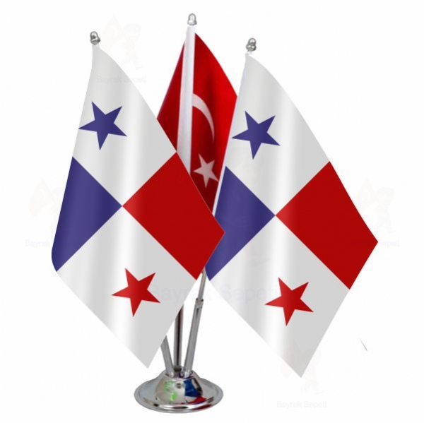 Panama 3 Lü Masa Bayrakları