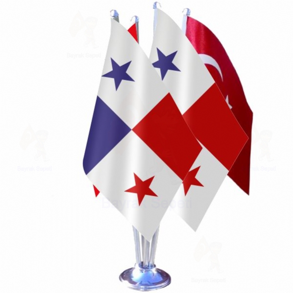 Panama 4 Lü Masa Bayrakları