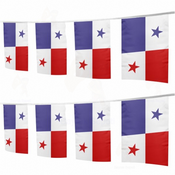Panama İpe Dizili Süsleme Bayrakları
