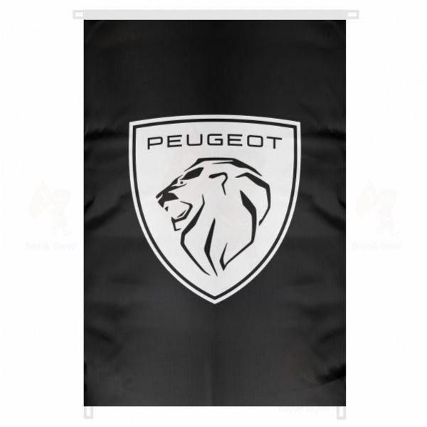 Peugeot Siyah Bina Cephesi Bayrak Ebat