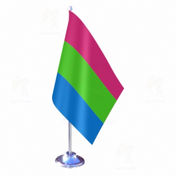Polysexuality Pride Tekli Masa Bayraklar