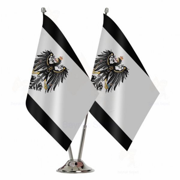 Prusya Krallığı 2 li Masa Bayrağı