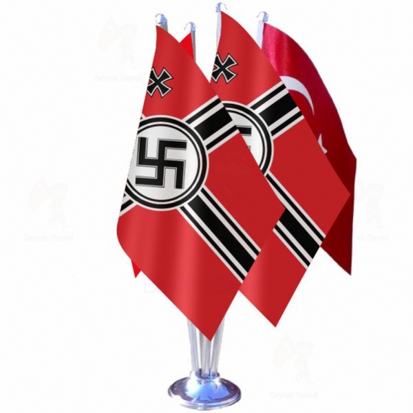 Reich Nazi Alman Sava Sanca 4 L Masa Bayraklar