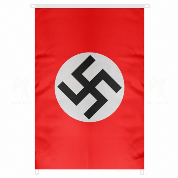 Reich Nazi Almanyası Bina Cephesi Bayrakları
