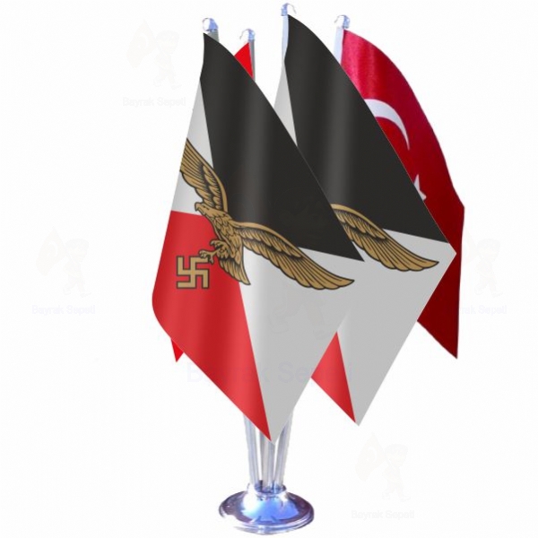 Reich Nazi Luftwaffe 4 L Masa Bayraklar