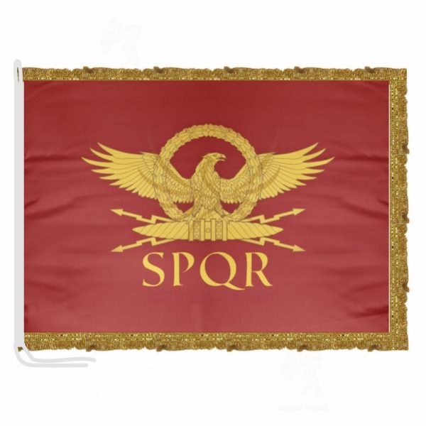 Roma İmparatorluğu Senato Saten Kumaş Makam Bayrağı