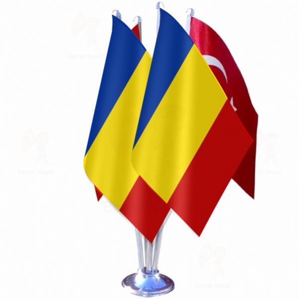 Romanya 4 L Masa Bayraklar