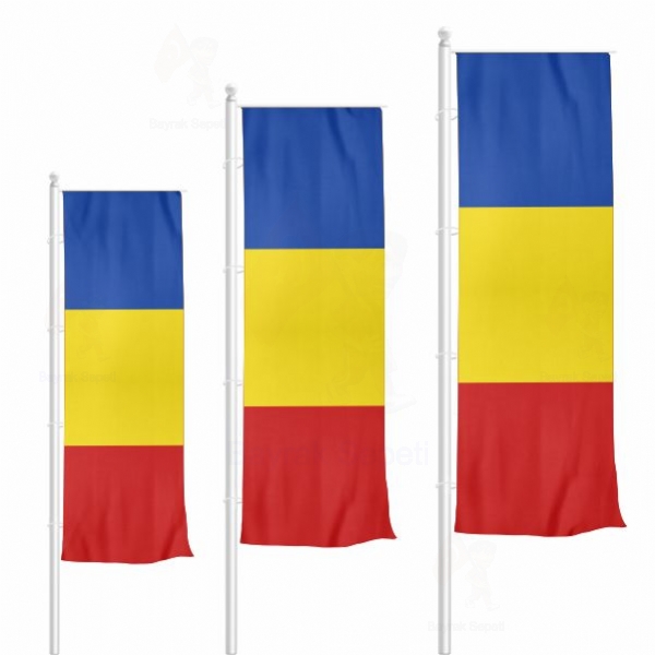Romanya Dikey Gnder Bayrak Toptan Alm