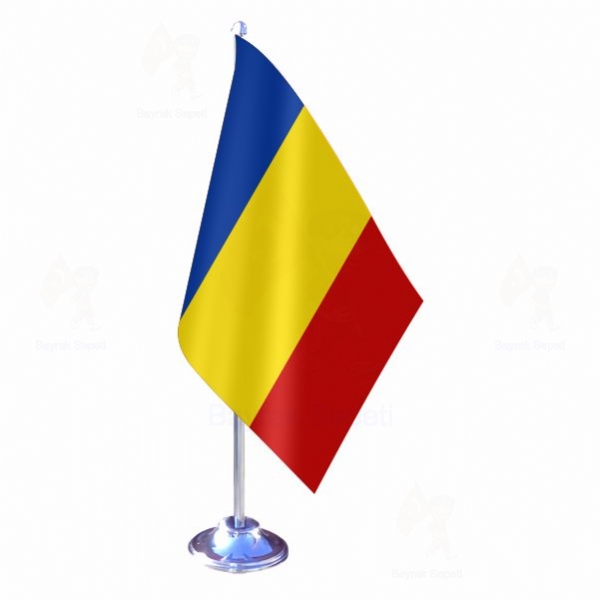 Romanya Tekli Masa Bayraklar Resmi