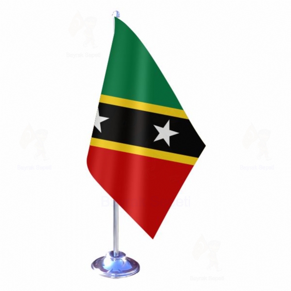 Saint Kitts ve Nevis Tekli Masa Bayrakları