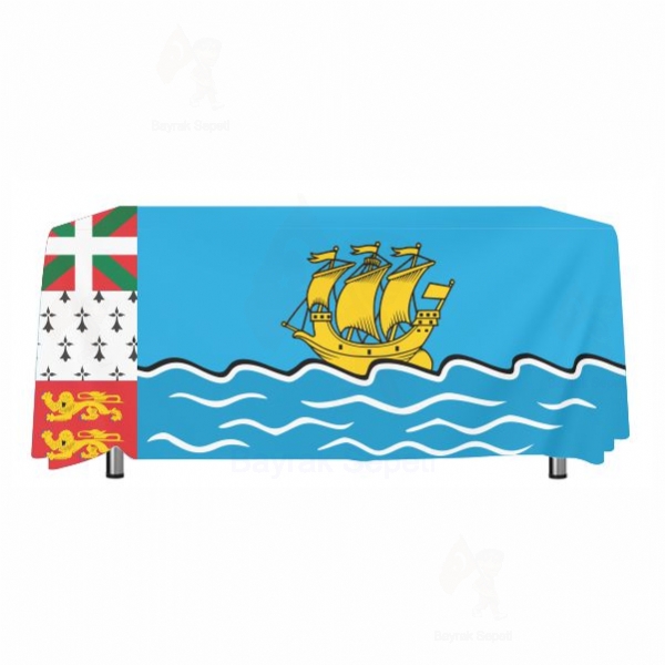 Saint Pierre ve Miquelon Baskılı Masa Örtüsü