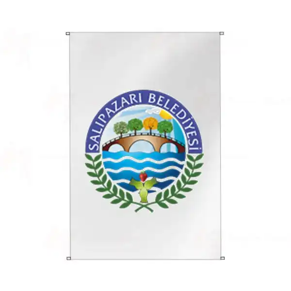 Salpazar Belediyesi Bina Cephesi Bayraklar