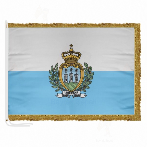 San Marino Saten Kumaş Makam Bayrağı