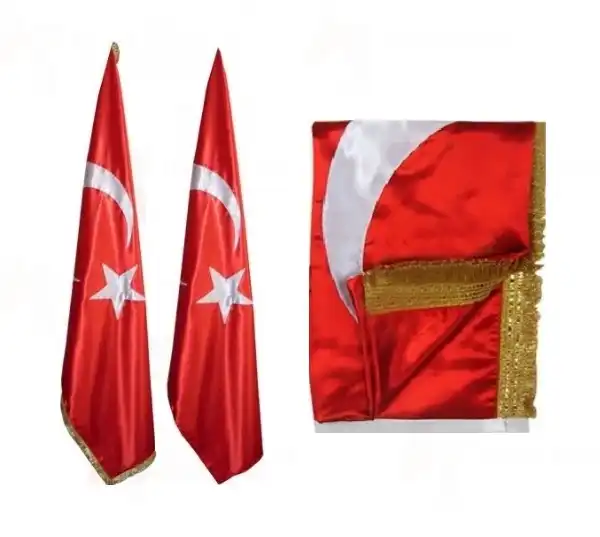 Saten Türk Makam Flaması