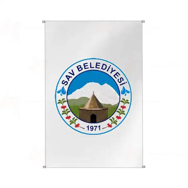 Sav Belediyesi Bina Cephesi Bayraklar