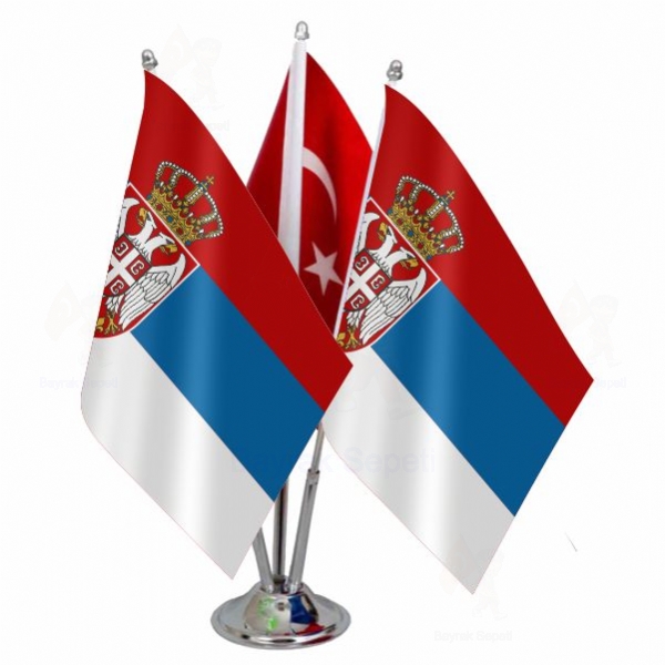 Srbistan 3 L Masa Bayraklar