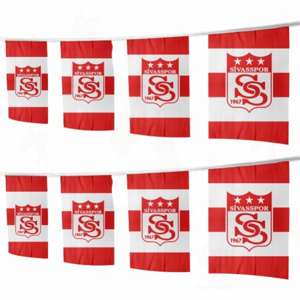 Sivasspor İpe Dizili Süsleme Bayrakları