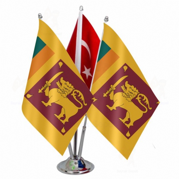 Sri Lanka 3 L Masa Bayraklar