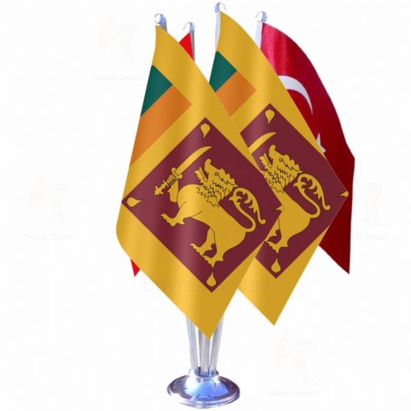 Sri Lanka 4 L Masa Bayraklar