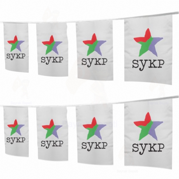 Sykp Sosyalist Yeniden Kurulu Partisi pe Dizili Ssleme Bayraklar