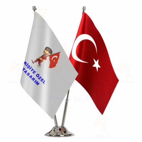 Taksim Bayrakçı 2 Li Masa Bayrakları