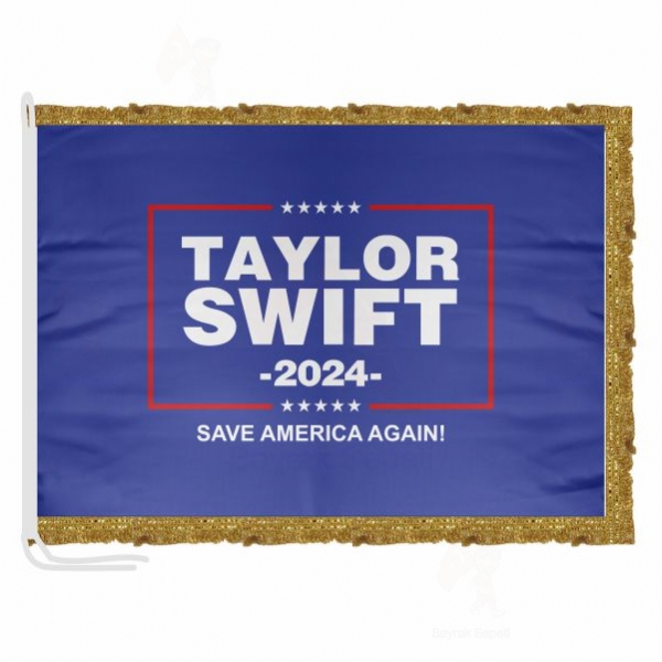 Taylor Swıft 2024 Save Amerıca Agaın Saten Kumaş Makam Bayrağı