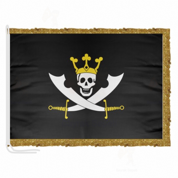 The Pirate King Saten Kumaş Makam Bayrağı