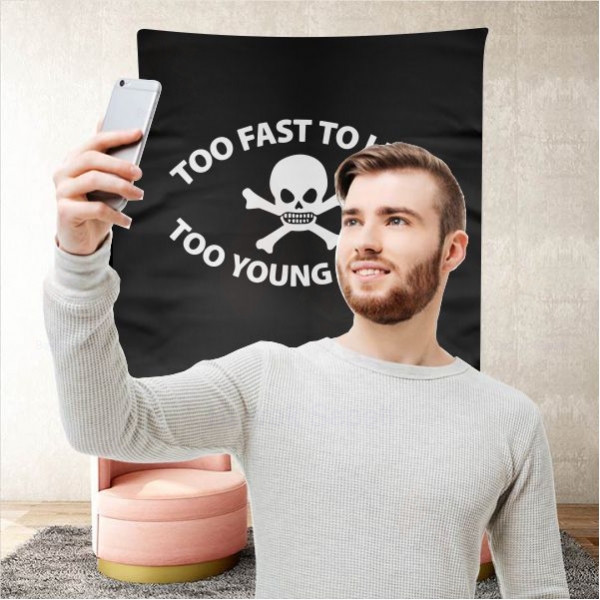 Too Fast To Live Too Young To Die 1972 Tapestry Arka Plan Duvar Manzara Resimleri Sat