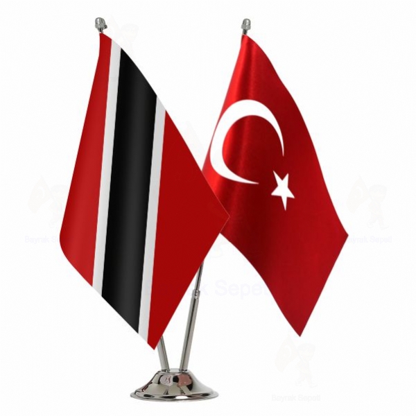 Trinidad ve Tobago 2 Li Masa Bayraklar