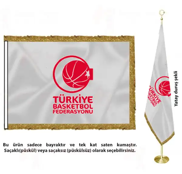 Trkiye Basketbol Federasyonu Saten Kuma Makam Bayra Toptan