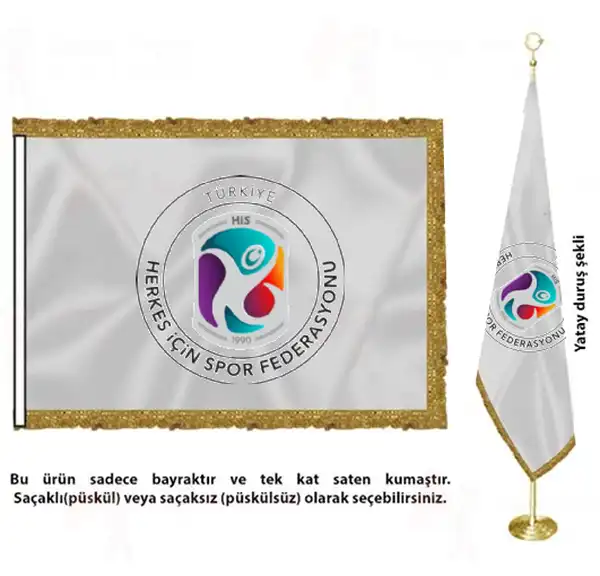 Trkiye Herkes iin Spor Federasyonu Saten Kuma Makam Bayra